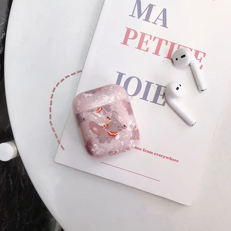 Красный Чехол для наушников с Bluetooth для Airpods 2, милый защитный чехол, мягкий, роскошный, из ТПУ, аксессуары для airpods, чехол с рисунком - Цвет: Красный