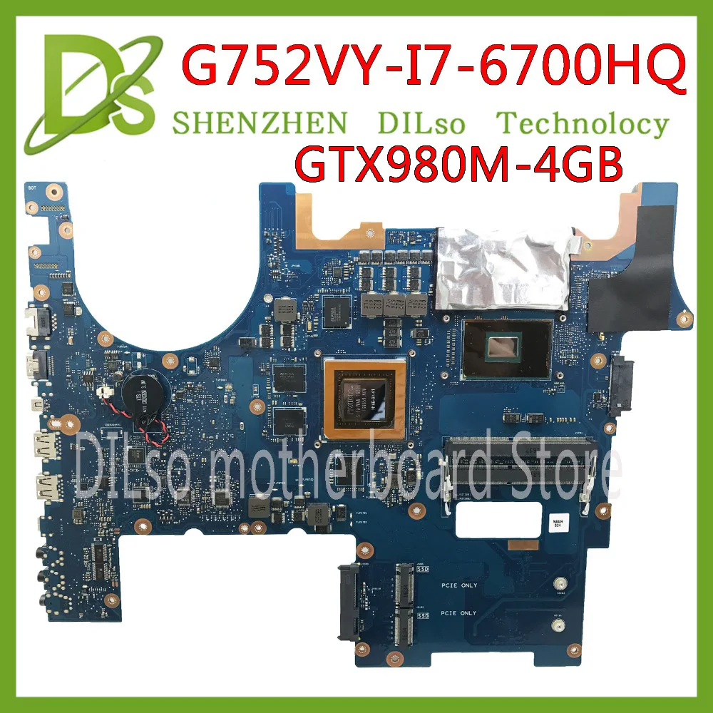 

KEFU G752VY для ASUS G752VS G752V G752VM G752 G752VY материнская плата для ноутбука GTX980M-4G i7-6700HQ CPU работа 100% материнская плата