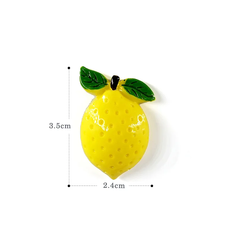 Lemon Фрукты мангостин Carambola холодильник магнитная доска для записей стикеры смолы холодильник магниты ребенок дома DIY украшения Аксессуары - Цвет: Lemon