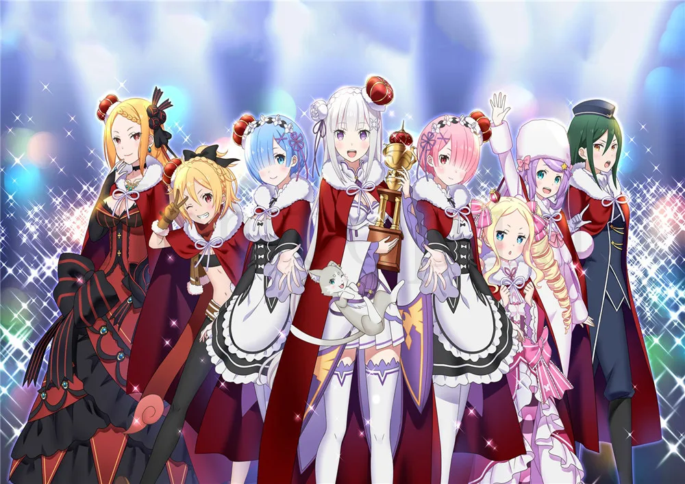 Постеры RE ZERO Мультяшные настенные наклейки бумага с белым покрытием принты