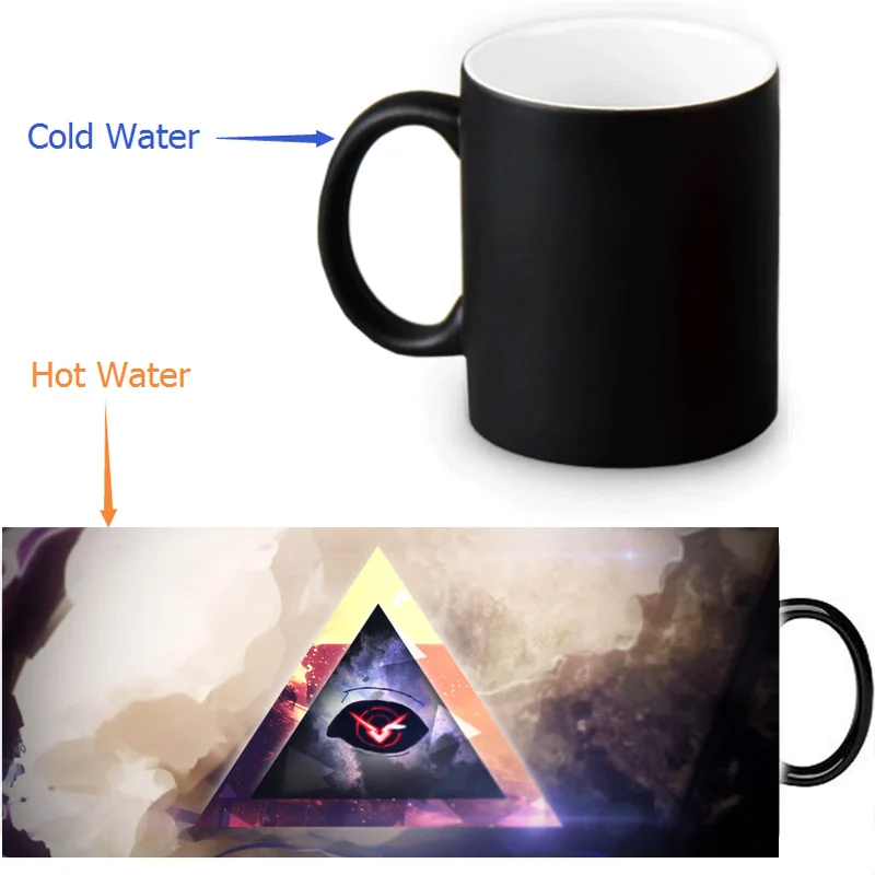 12 унций Иллюминаты тепла изменение Цвет Керамика Чай сублимационный принтер для