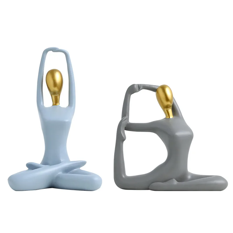 

Скандинавская элегантная скульптура для йоги, украшение для йоги, декор для гостиной, для образцов комнаты, мягкие украшения, персонаж, деко...