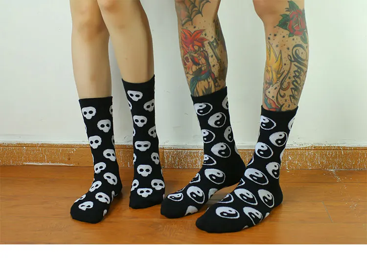Imincnn 1 пара Yin Yang Taiji Eyeball hiphop Harajuku милые Patter лодыжки носки хипстер Скейтборд