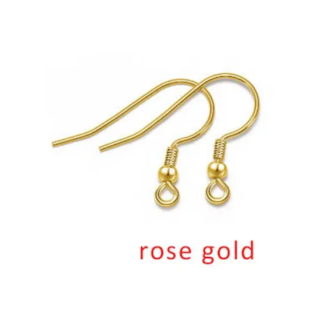 2 Rose gold 2 шт., 925 пробы, Silve, застежка для серег, фурнитура для изготовления ювелирных изделий, Заушник, аксессуары, сделай сам, для женщин, модные серьги, HandmadeSupplier - Цвет: 2 Rose gold