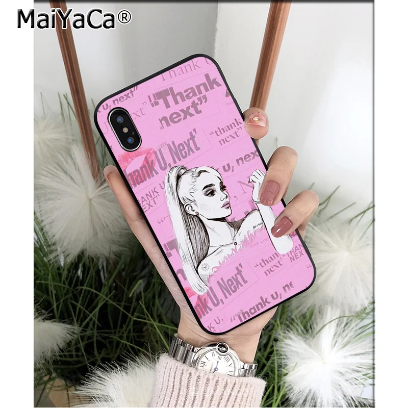 Мягкий чехол из ТПУ MaiYaCa Ariana Grande Thank U Next для Apple iPhone 8 7 6 6S Plus X XS MAX 5 5S SE
