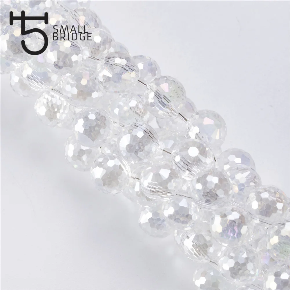 Прозрачные стеклянные бусины 8 дюймов 10 мм X001|faceted glass beads|bead czechround beads |
