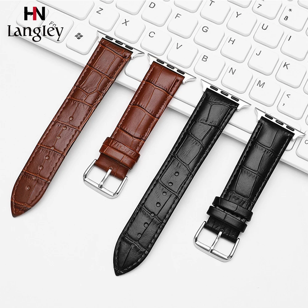 Ремешок из натуральной кожи для Apple Watch 1/2/3/4/5 40/44 мм 38/42 мм|Ремешки часов| |