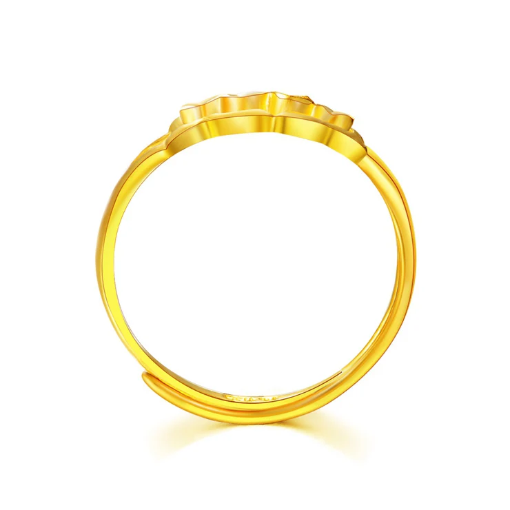 YBF 24K кольцо из чистого золота настоящее золото 999 AU кольца с красивыми бабочками
