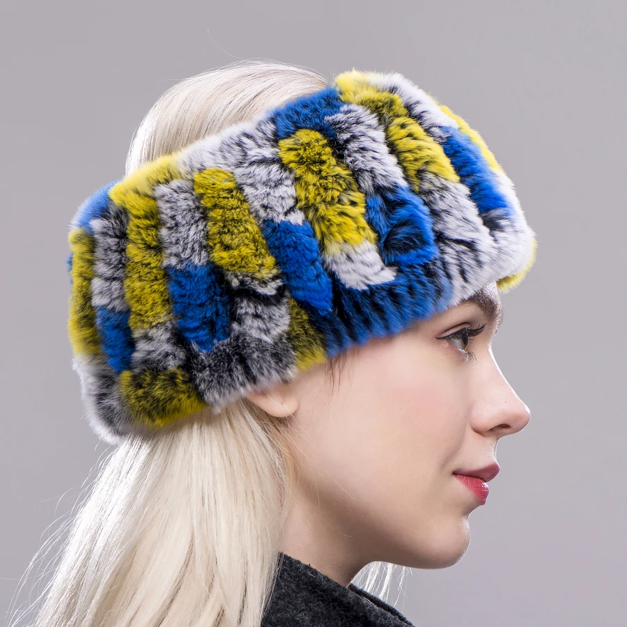 Новинка женский шарф из натурального меха FXFURS ручной работы вязаный кролика Рекс