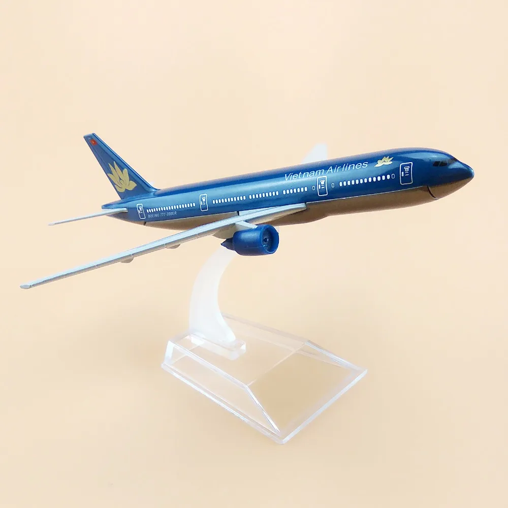 16 см металлическая модель самолета Air Vietnam Airlines Boeing 777 B777 Airways W подставка