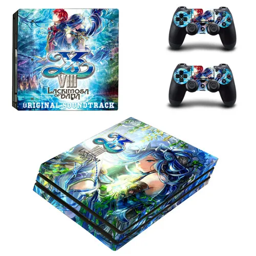 Ys VIII Lacrimosa дана PS4 про кожу Стикеры наклейка для Игровые приставки 4 консоли и 2 контроллера PS4 про кожу Стикеры винил - Цвет: YSP4P-1709