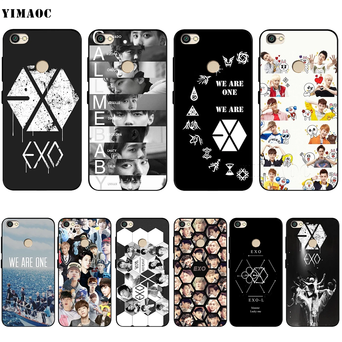 Чехол YIMAOC Kpop EXO для Xiaomi Redmi mi Note MAX 3 6a 7 6 8 9 go se mi6 mi8 a1 a2 Lite 8A f1|Бамперы| |