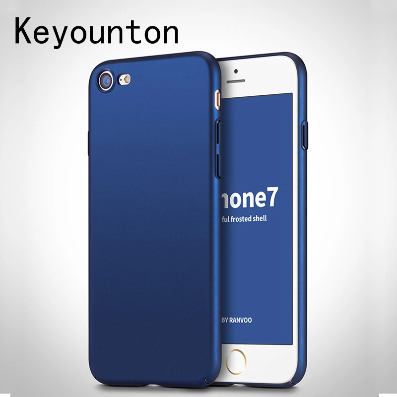Чехол Keyounton для iPhone X черный чехол матовая жесткая сумка мобильного телефона 6 S Plus