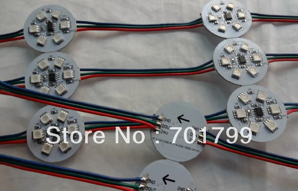 Предварительно припаянсветодиодный светодиодные PCBA pixe UCS1903 DC 24 В 20 шт. вход