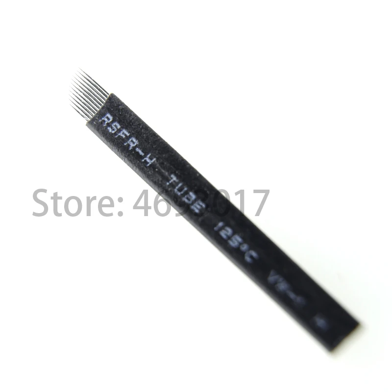 11pin Лезвия для тату шт. 0,18 мм 500 Agulhas Ламина Para Tebori Flex Microblading Вышивка крестом иглы 12 14 16 18 U шпильки форма для ручная ручка для бровей - Габаритные размеры: 11pin