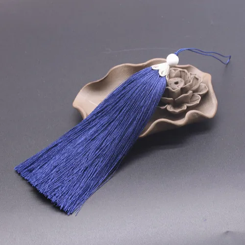 Blue 2pcs Полиэстеровые кисточки 24 см кулон Ювелирная кисточка ручной работы самодельная занавеска одежда декоративные аксессуары брелоки для Сумки ремесла 2 шт - Цвет: Blue 2pcs