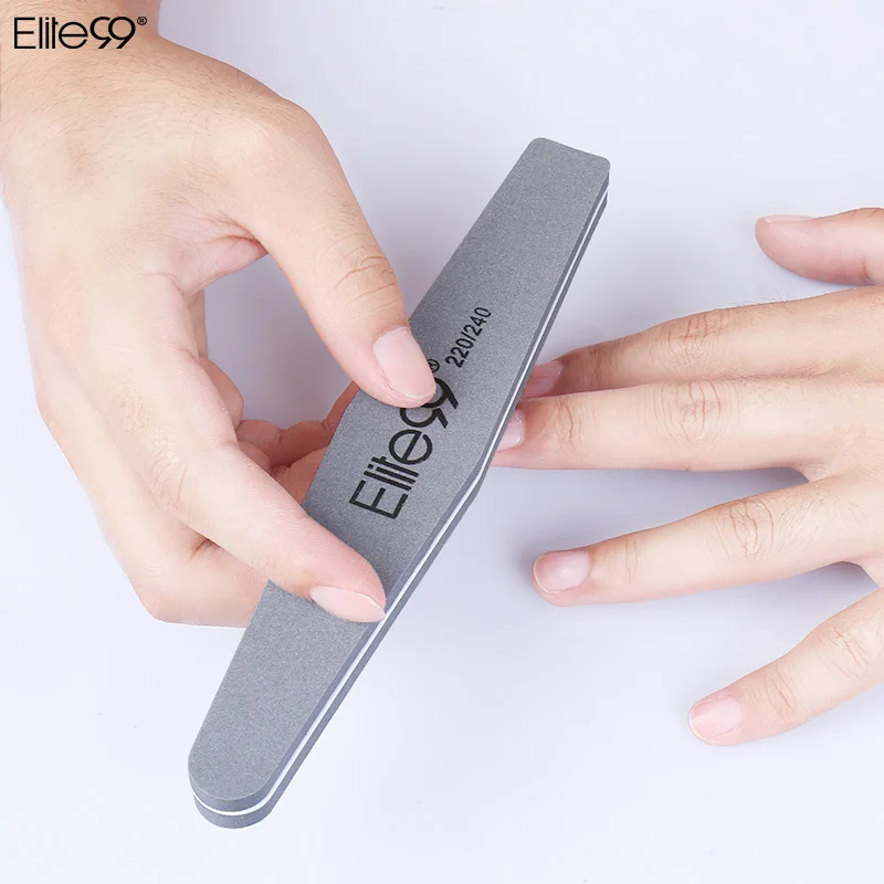 Пилка для дизайна ногтей Elite99 220/240 пилка маникюра и педикюра блестящая