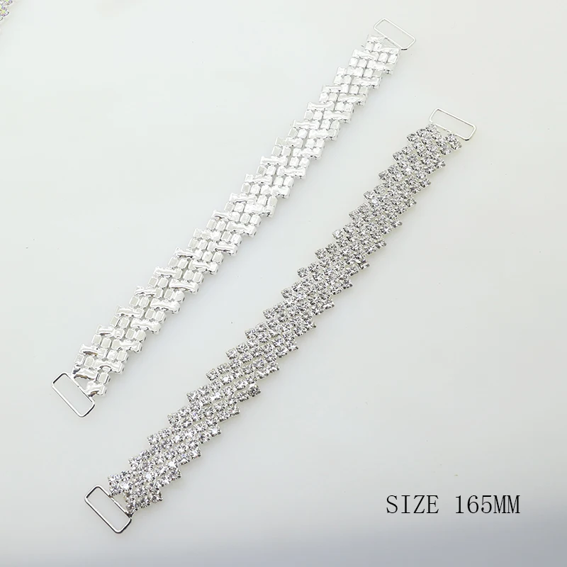 ZMASEY 2 шт Высокое качество 165 мм Rhinestone цепи Соединители Кристалл одежда для