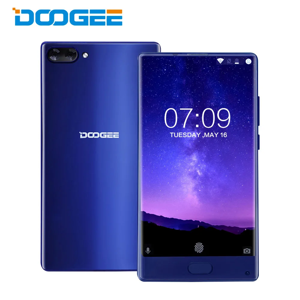 В наличии DOOGEE MIX 4 ГБ + 64 5 дюймов Android 7 0 Helio P25 Octa Core 2 ГГц из металла тело спереди