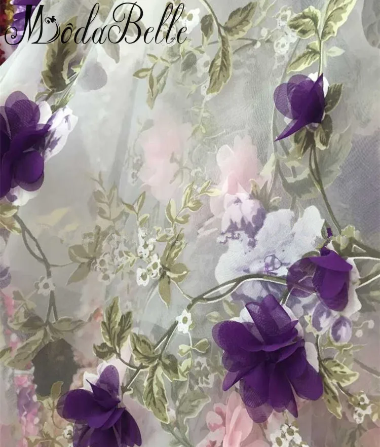 Purple Modabelle красивые платья для подростков 3D Цветы Длинные платья выпускного вечера со стразами платье с цветочным рисунком Vestidos De Graduacion Largos - Цвет: Purple