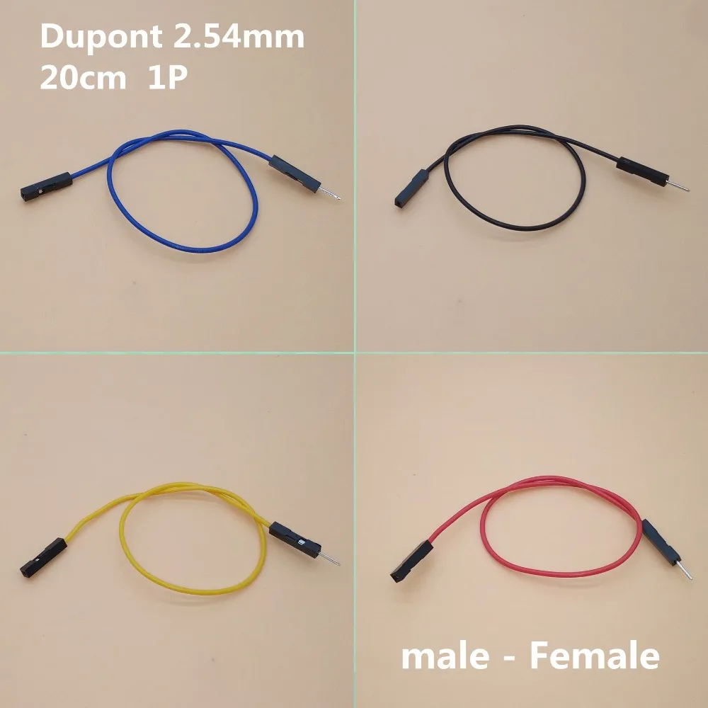 20 шт 1P Dupont провод см 2 54 мм двухголовый Женский к мужскому перемычка Кабель для