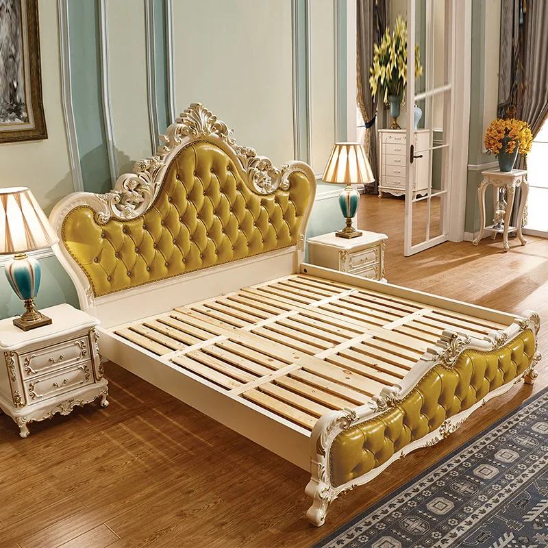 Роскошная кровать принцессы из массива дерева в европейском и американском