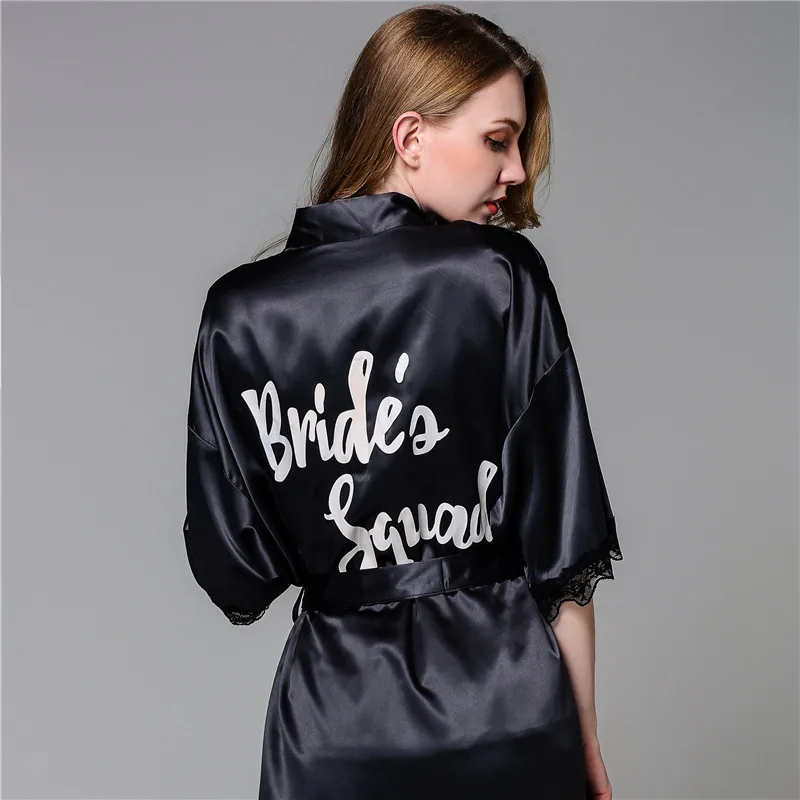 Сексуальные женские свадебные халаты для подружек невесты однотонное нижнее