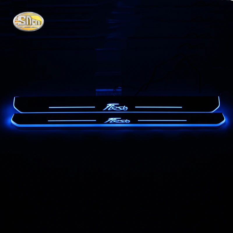 SNCN светодиодный порог для Ford Fiesta 2013 2014 2015 2016 светодиодная подвижная дверь
