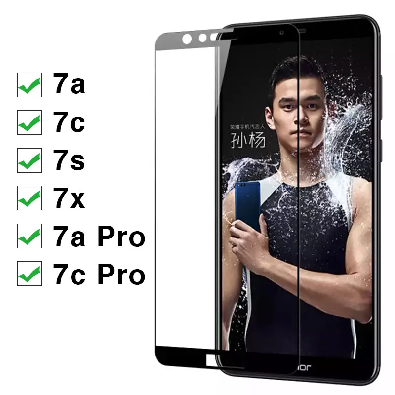 Защитное стекло для Huawei Honor 7x7 s 7a 7c Pro закаленное на 7 X S A C X7 S7 A7 C7 7apro 7cpro чехол