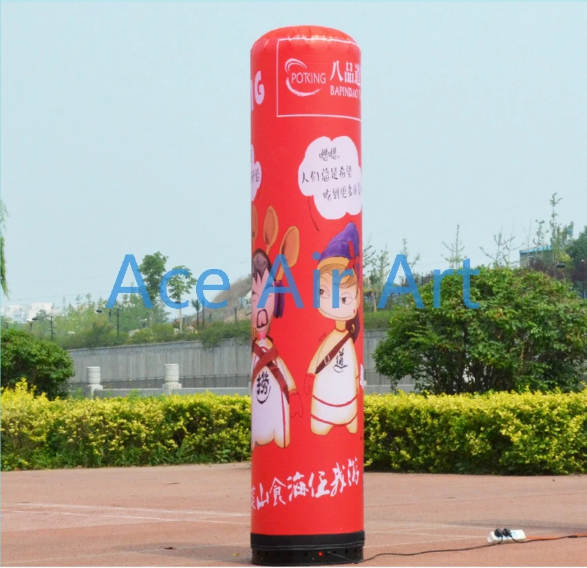 

2 PCS Custom Event Decoration Column Inflatable pillar Tube with Cartoon Character for Advertising or Wedding on Sale
