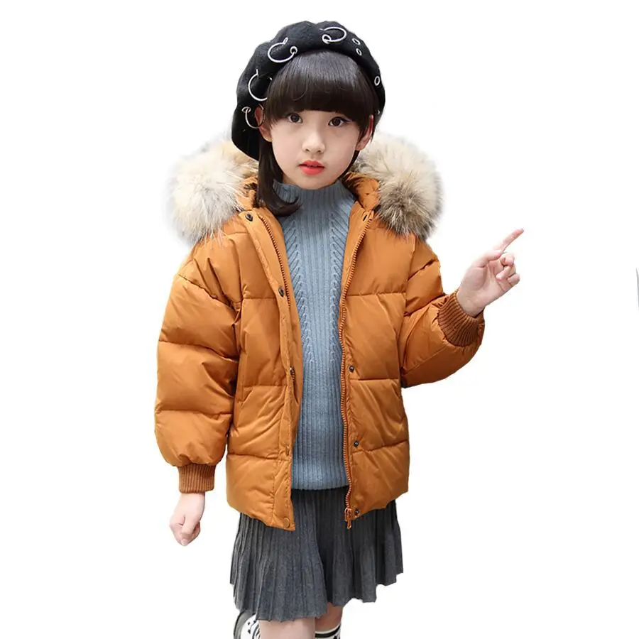 

down clothes girl Korean children's Korean version of the short section of the thickened child warm coat one generation