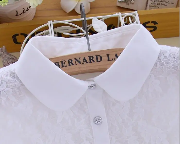 Женский свитер со съемным воротником шифоновая рубашка с круглым вырезом и