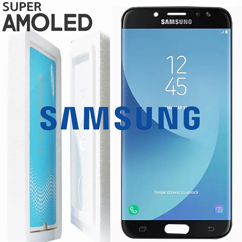 Оригинальный 5 ''Супер AMOLED LCD для SAMSUNG Galaxy J7 Pro дисплей J730 J730F 2017 кодирующий