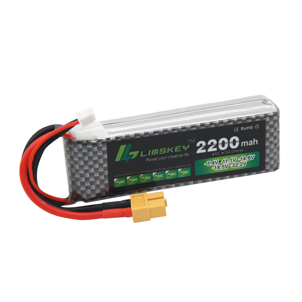 Limskey Мощность абсолютно новый литий полимерный аккумулятор 11 1 V 2200 мА/ч 25C MAX 50C 3S T