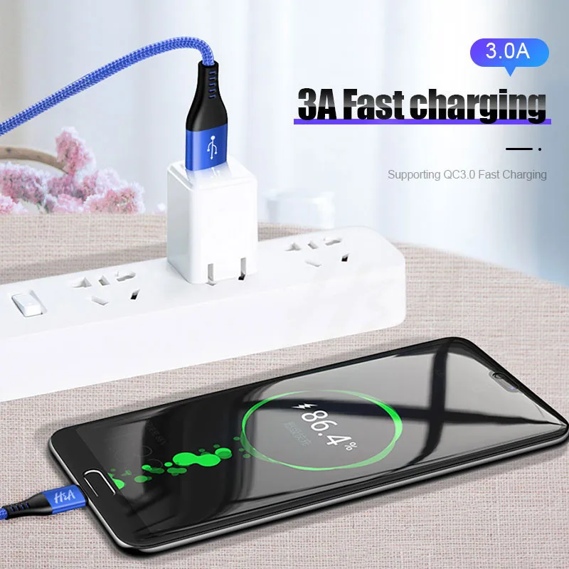 Кабель для быстрой зарядки H &amp A 3A type C samsung S9 S8 Note 9 8 USB-C usb-кабель передачи данных