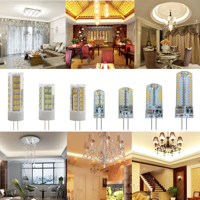 Самая низкая pice Светодиодная лампа с регулируемой яркостью G4 DC12V 220V 3W 6W 9W мини 360