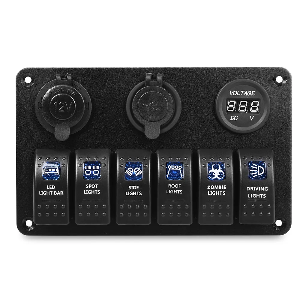 В свободном доступе! Автомобиль 5 Pin двойной светодиодный фонарь USB зарядное