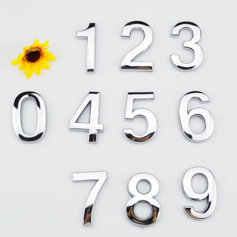 Горячая продажа 3 шт Серебряный дом отель дверь адрес налет номер стикер с