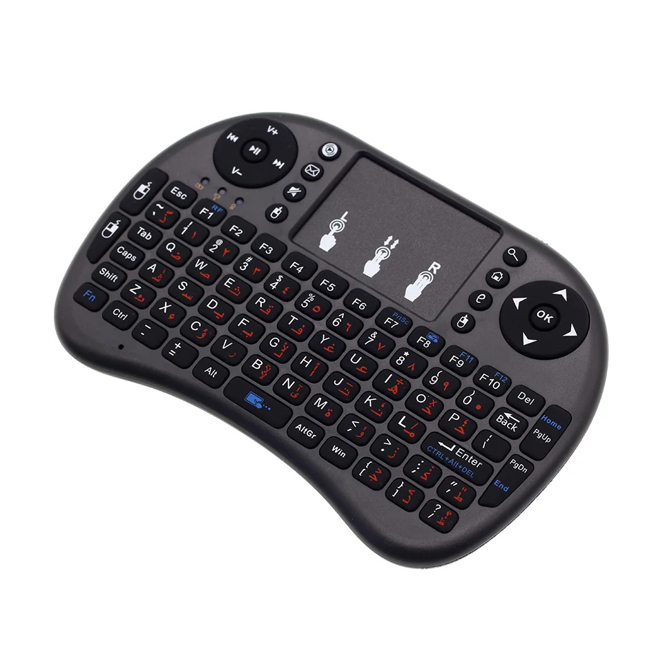 I8 Арабская английская версия i8 + 2 4 ГГц Мини Беспроводная клавиатура Air Mouse TouchPad