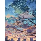 Камни в форме ромбакруглый дрель Алмазная вышивка красивая с изображением неба 5D DIY Алмазная вышивка крестиком на рисунке, стразы Мозаика Декор HYY