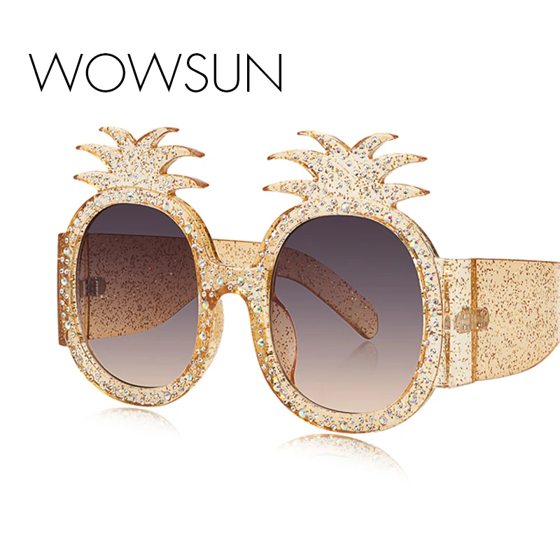 WOWSUN модные брендовые дизайнерские женские солнцезащитные очки круглые большие