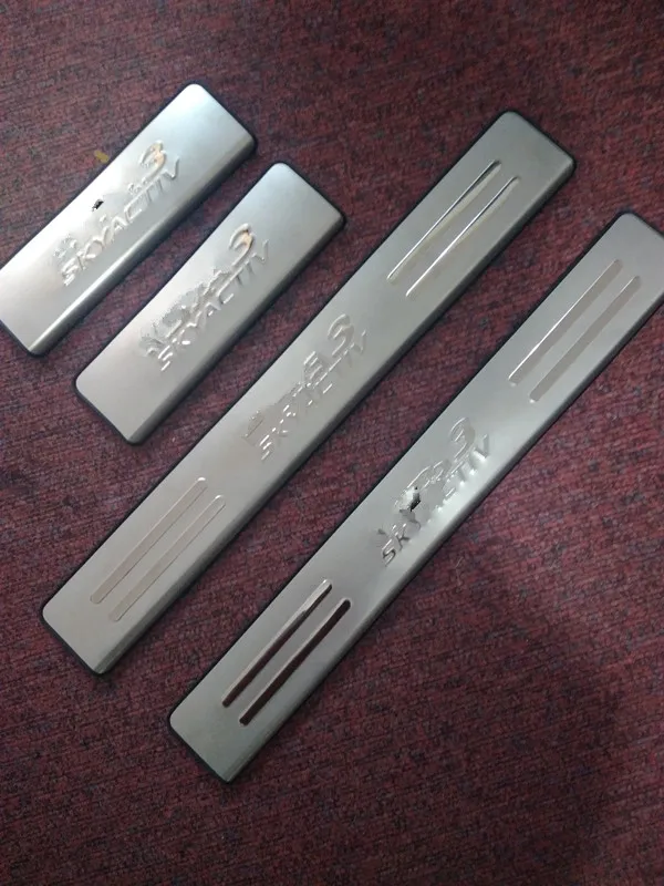 4 шт. Накладка на порог двери из нержавеющей стали приветственная педаль для Mazda 3/6