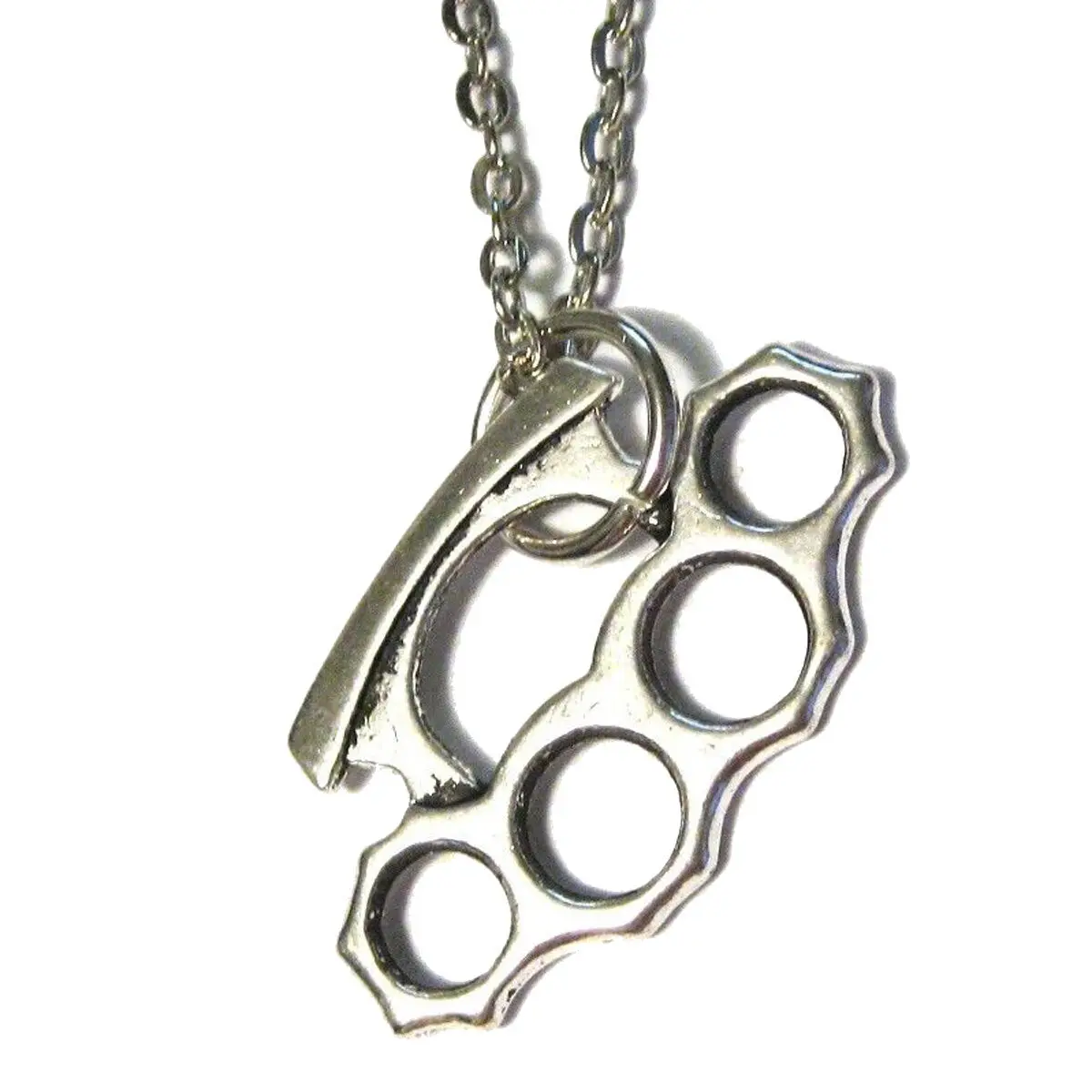 Подвеска в виде костяшек из латуни с серебряным покрытием ожерелье подвеской