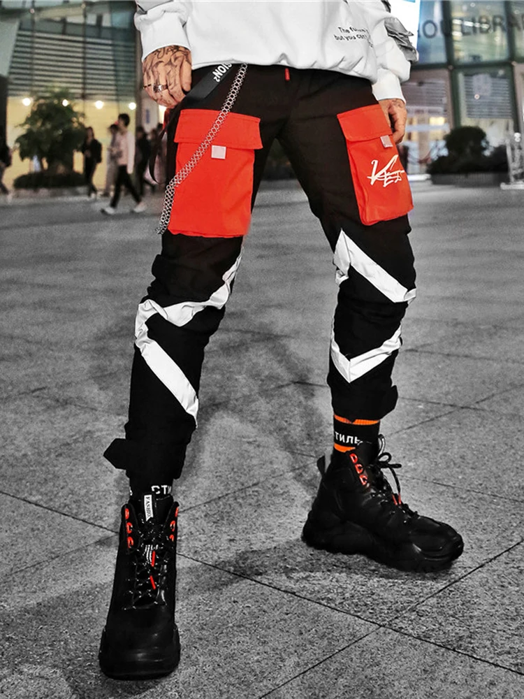 Новинка 2018 мужские модные штаны на весну и осень в стиле хип хоп с эластичной