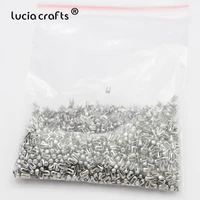 lucia crafts 500pcs silver spikes rivets four claw nail metal diy for clothing garment beads machine accessories j0210