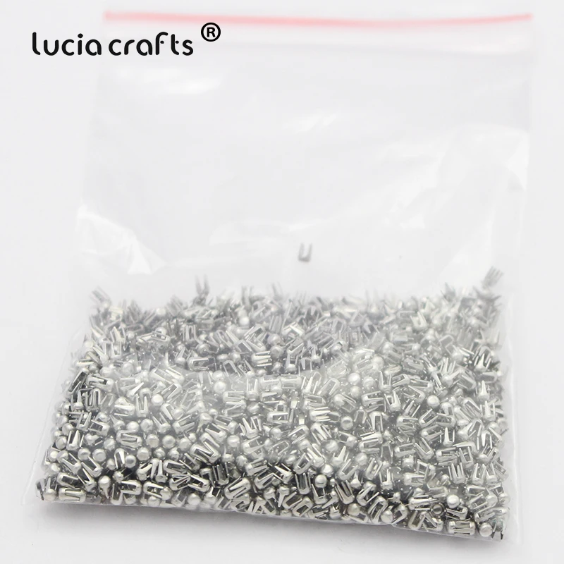Серебряные Шипы Lucia crafts 500 шт. заклепки металлический гвоздь с четырьмя зажимами
