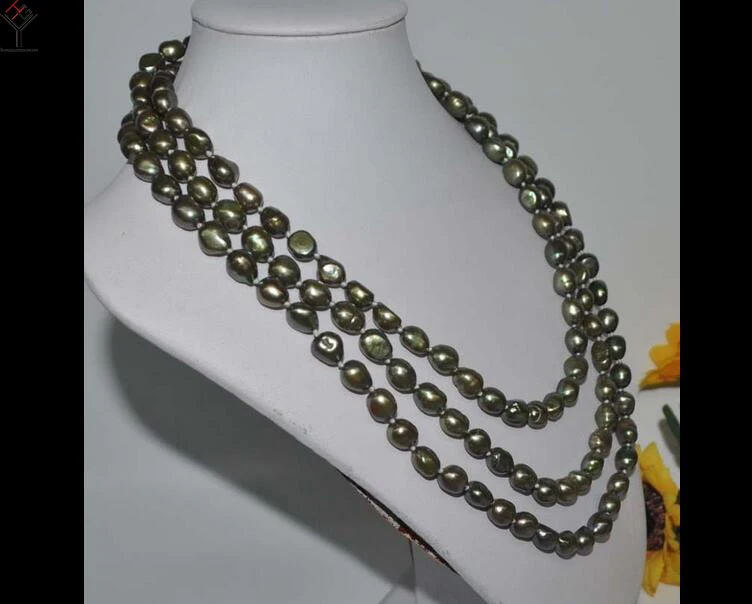 Ожерелье из натурального пресноводного жемчуга 125 см 50 дюймов 8-9 мм