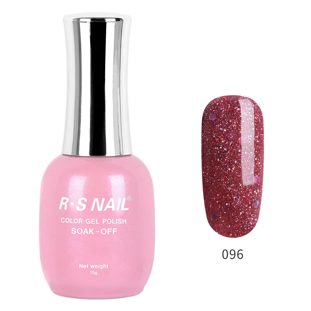 RS NAIL Новая серия Гель-лак для ногтей УФ светодиодный Гель-лак 120 цветов Гель-лак профессиональный маникюрный набор гель-лаков 15 мл - Цвет: 096