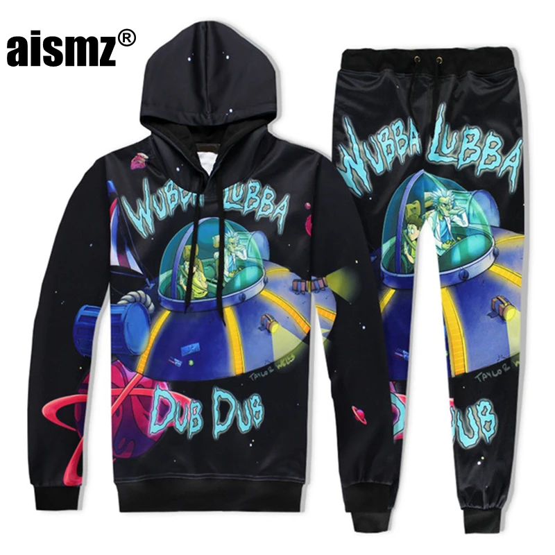 

Aismz/осенне-зимний повседневный мужской спортивный костюм, Модный 3D принт, толстовка с капюшоном + штаны, комплект из 2 предметов, Moletom Masculino, му...