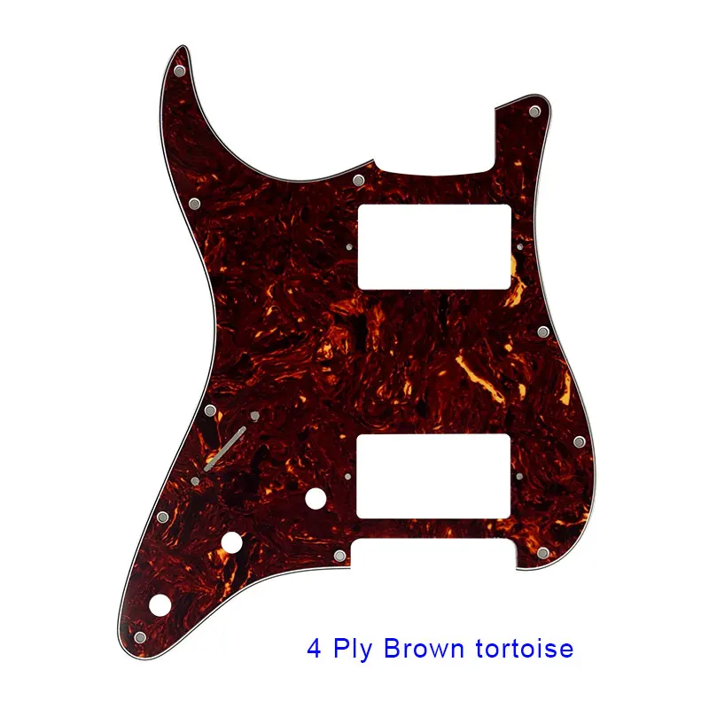 brown tortoise Pleroo аксессуары для гитары pickguards 11 отверстий для левшей США/Мексика стандарт ST HH гитара Stratocaster с PAF Humbucker - Цвет: brown tortoise